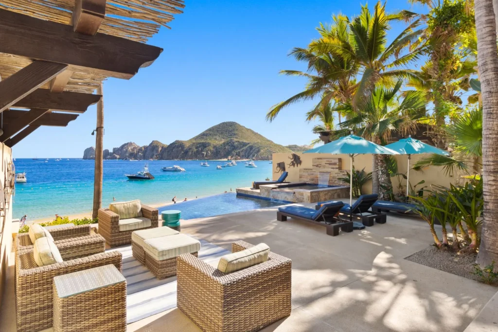 Beachfront Homes for Sale in Cabo 2026 luxury oceanfront estate with infinity pool and direct beach access